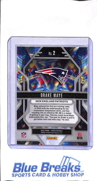 2024 Panini - Prizm - Prismatic - Drake Maye - RC - #2 - football - Patriots