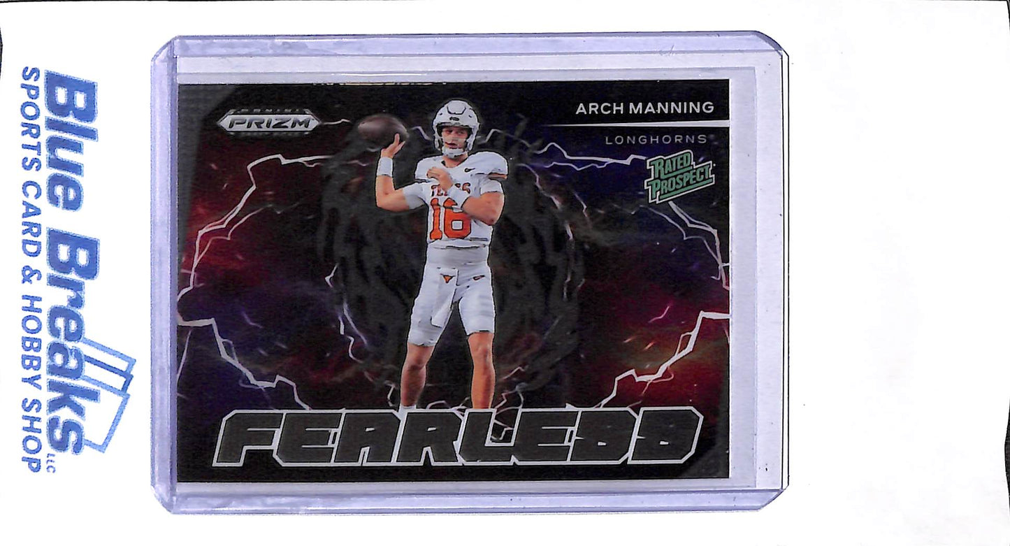 2025 Panini - Prizm Draft Picks - Fearless - Rated Rookie - Arch Manning - #F-AMG - football - Longhorns