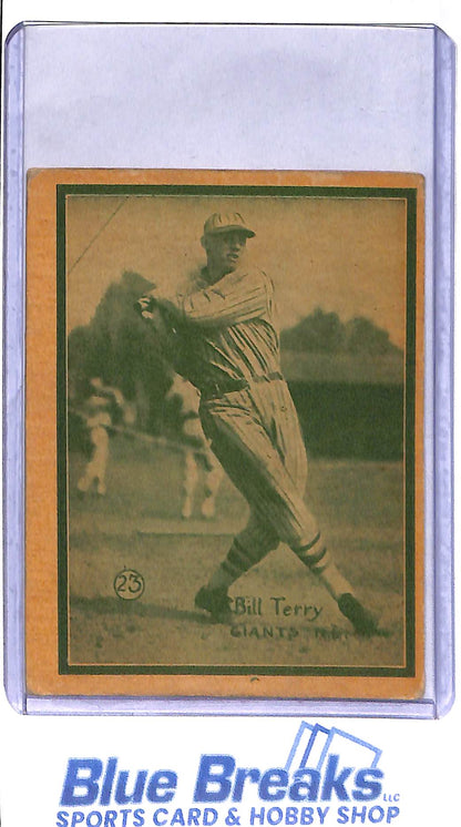 1931 W517 - Bill Terry -hand cut - #23 - baseball - New York Giants