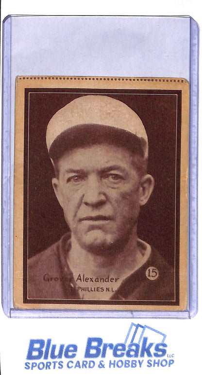 1931 W517 - Grover Alexander - hand cut - #15 - baseball - Philadelphia Phillies