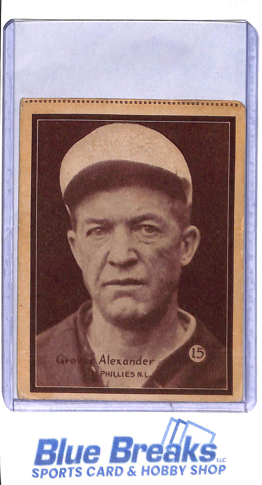 1931 W517 - Grover Alexander - hand cut - #15 - baseball - Philadelphia Phillies