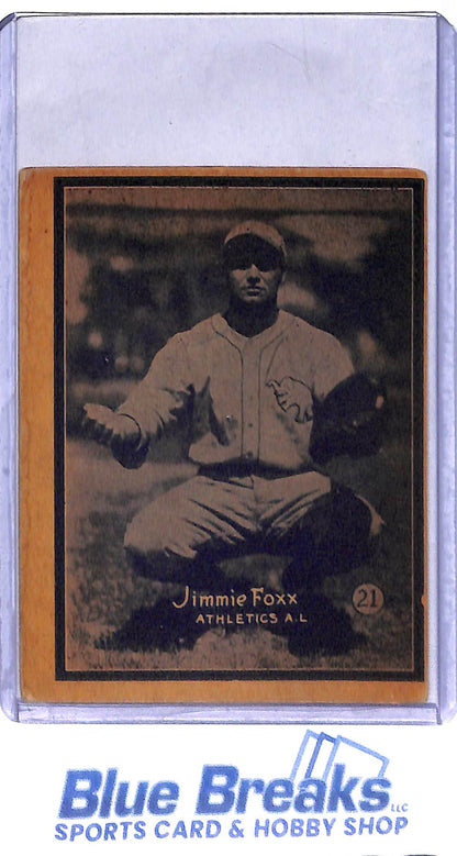 1931 W517 - Jimmie Foxx - hand cut - #21 - baseball - Oakland Athletics