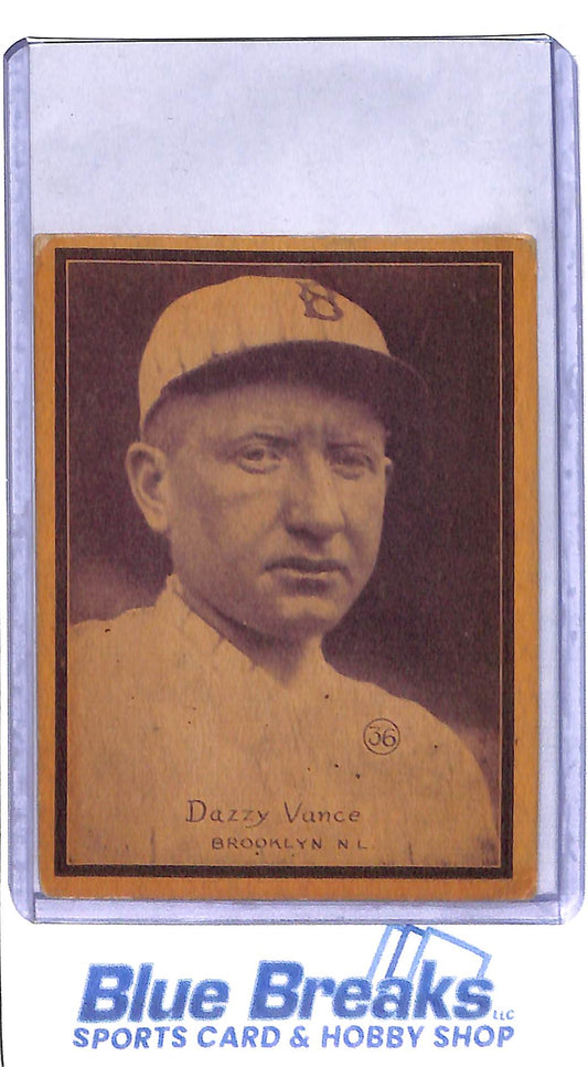 1931 W517 - Dazzy Vance - hand cut - #36 - baseball - Brooklyn Robins -Dodgers