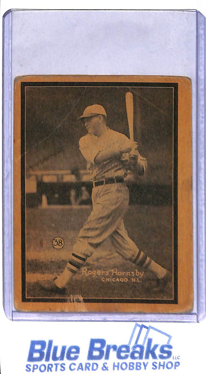 1931 W517 - Rogers Hornsby - Hand Cut - #38 - baseball - Chicago Cubs