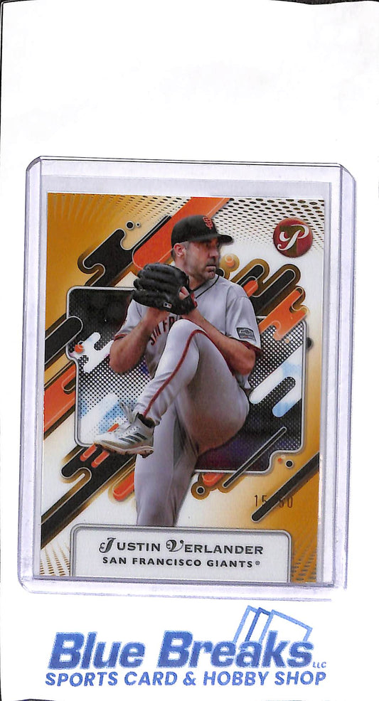2025 Topps - Pristine - gold - Justin Verlander - 15/50 - #232 - baseball - Giants