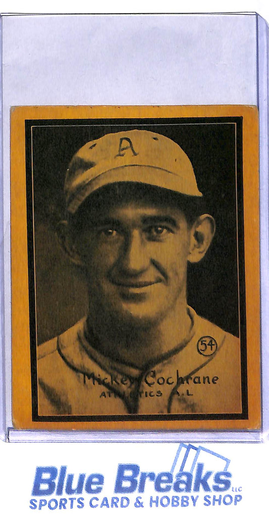 1931 W517 - Mickey Cochrane - Face - Hand Cut  - #54 - baseball - Oaklands Athletics