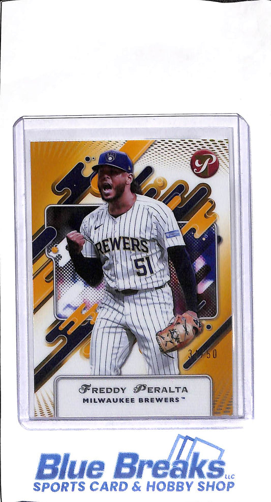 2025 Topps - Pristine - gold - Freddy Peralta - 34/50 - #194 - baseball - Brewers