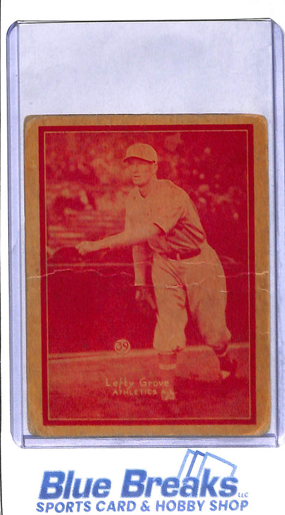 1931 W517 - Lefty Grove -- Hand Cut - #39 - baseball - Oakland Athletics