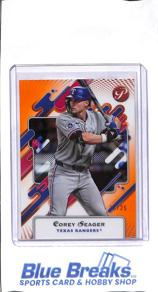 2025 Topps - Pristine - orange - Corey Seager - 18/25 - #241 - baseball - Rangers
