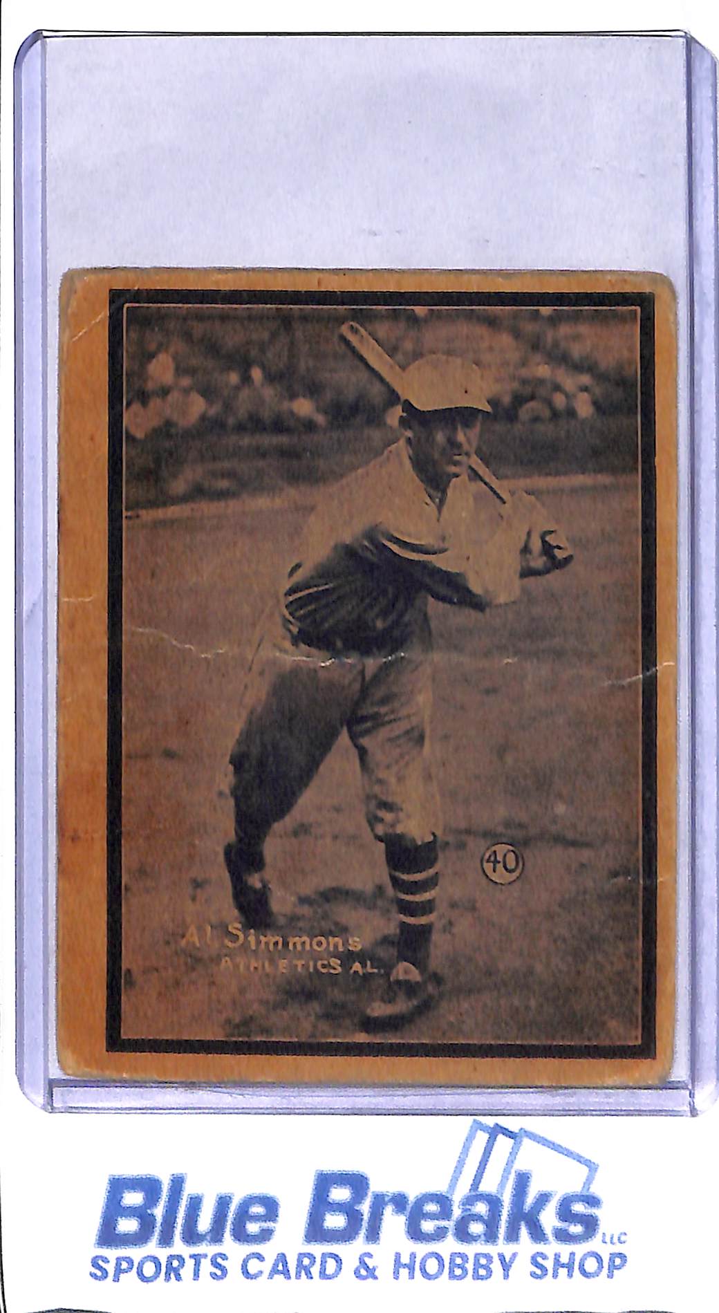 1931 W517 - Al Simmons - Hand Cut - #40 - baseball - Oakland Athletics
