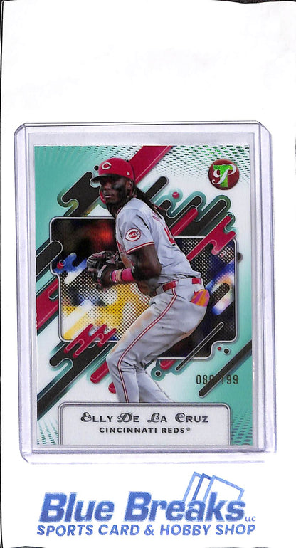 2025 Topps - Pristine - aqua refractor - Elly De La Cruz - 080/199 - #50 - baseball - Reds