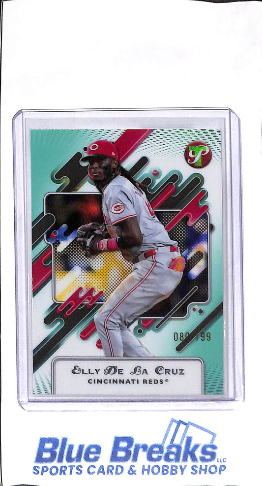 2025 Topps - Pristine - aqua refractor - Elly De La Cruz - 080/199 - #50 - baseball - Reds