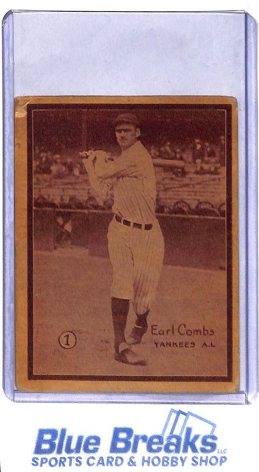 1931 W517 - Earl Combs - New York Yankees - American League - Baseball - hand cut