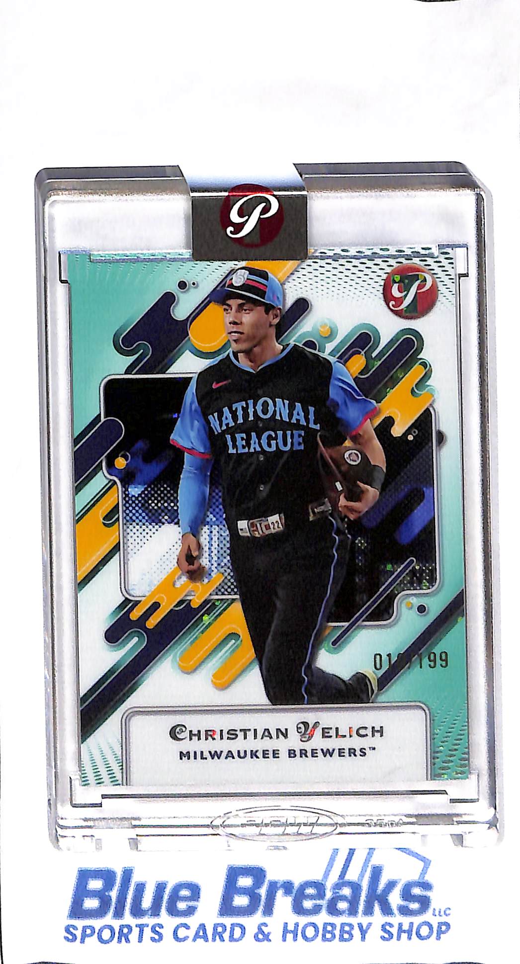 2025 Topps - Pristine - aqua refactor - Christian Yelich - 010/199 - #289 - baseball - Brewers
