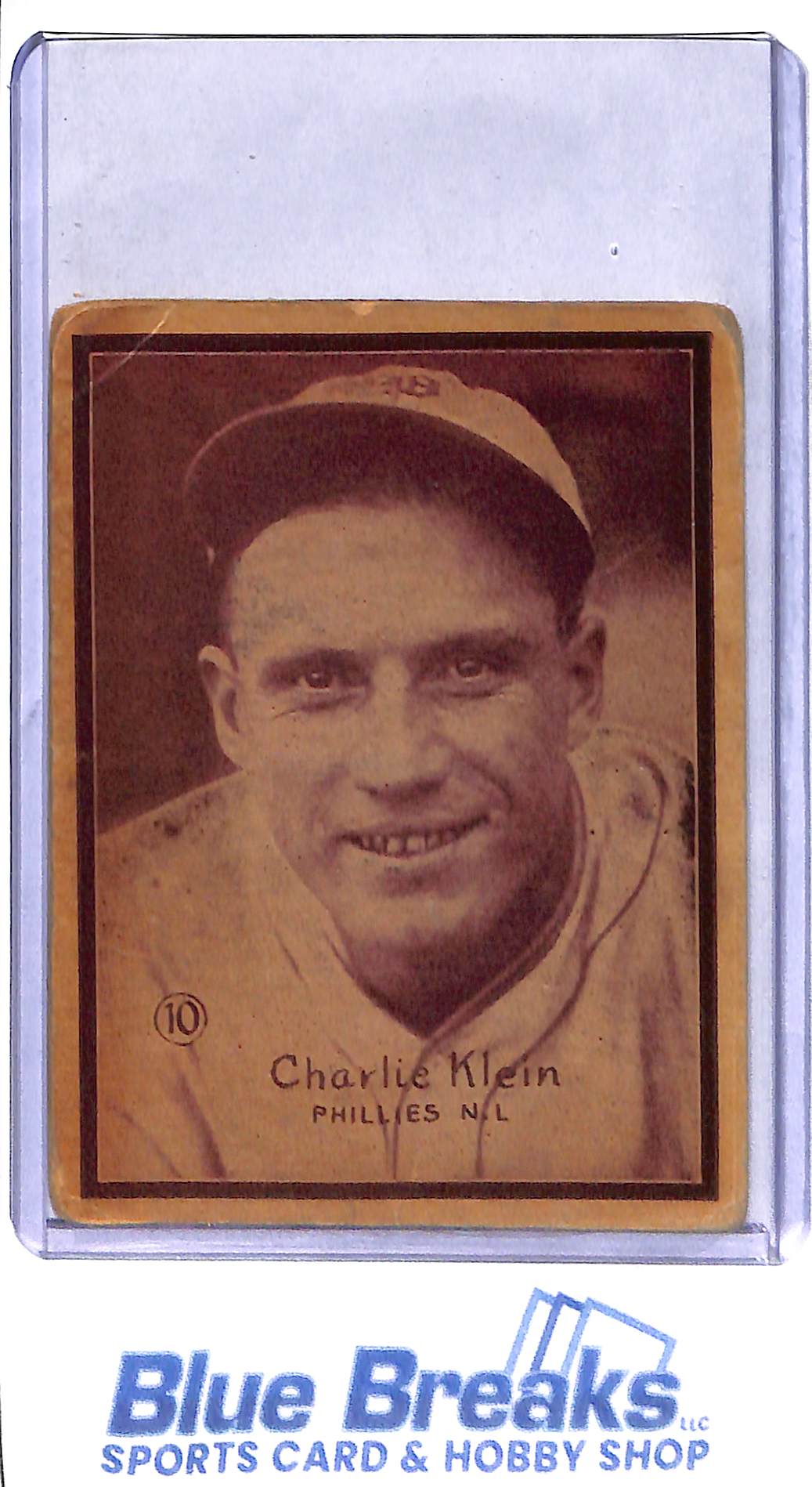 1931 W517 - Charlie Klein - Philadelphia Phillies - Baseball - Hand Cut