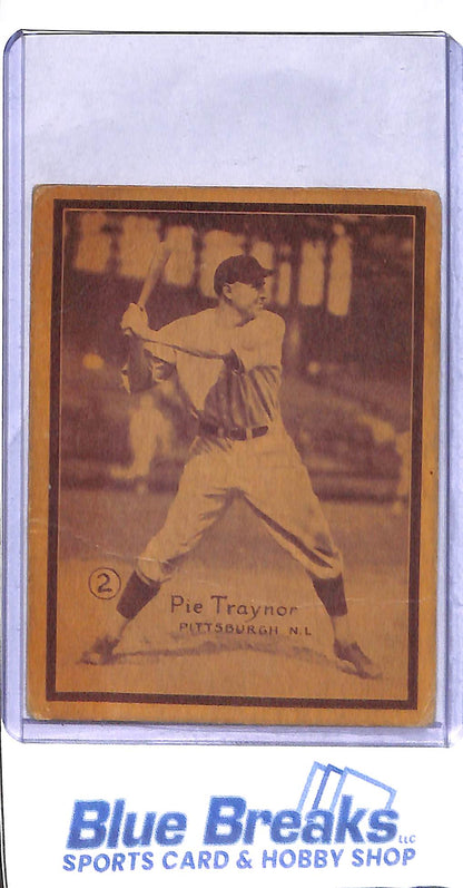 1931 W517 - Pie Traynor - Hand Cut - Pirates - Baseball
