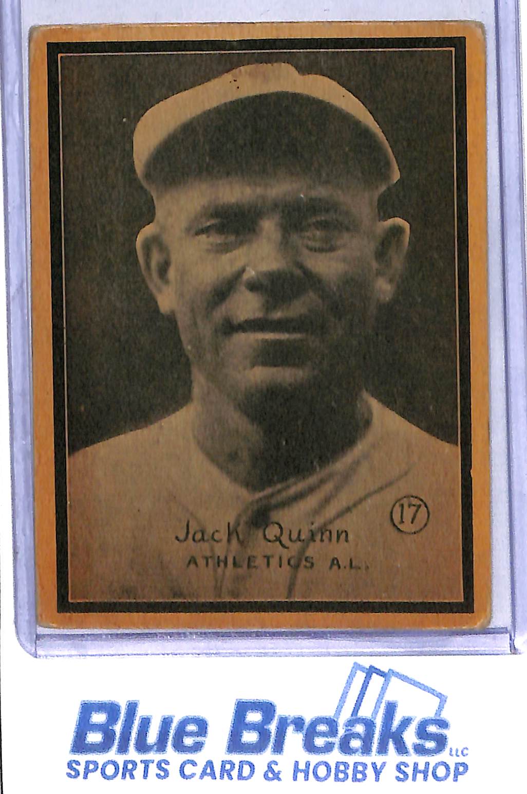 1931 W517 - Jack Quinn - hand cut - #17 - baseball - Athletics