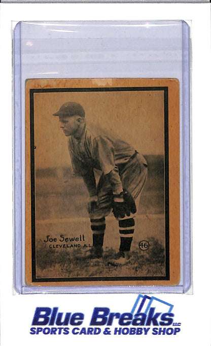 1931 W517 - Joe Sewell - #46 - hand cut - baseball - Indians - Guardians