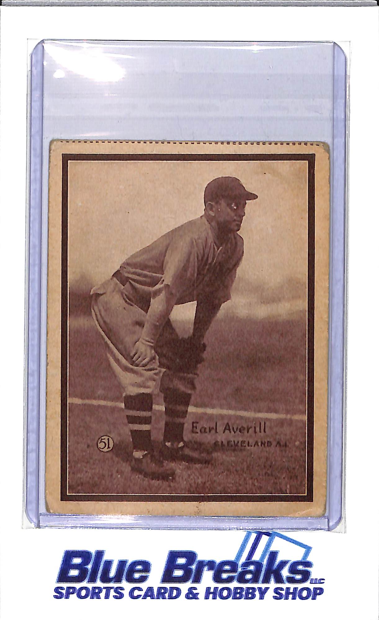 1931 W517 - Earl Averill - hand cut - #51 - baseball - Indians - Guardians
