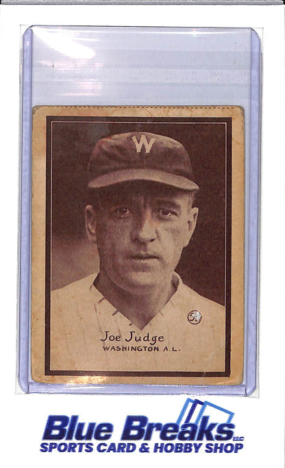 1931 W517 - Joe Judge - hand cut - #53 - baseball - Senators - Twins