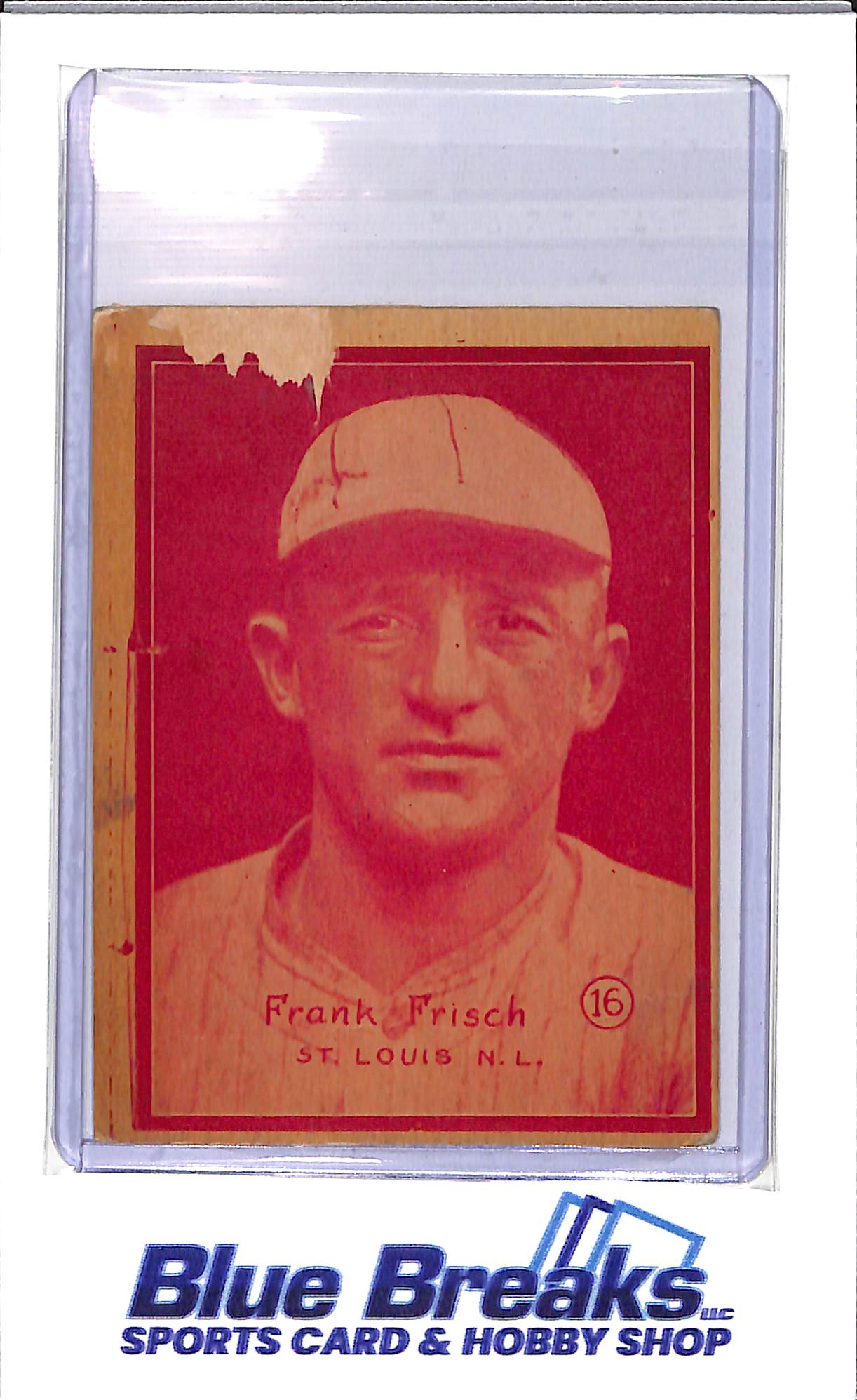 1931 W517 - Frank Frisch - hand cut - #16 - baseball - Cardinals