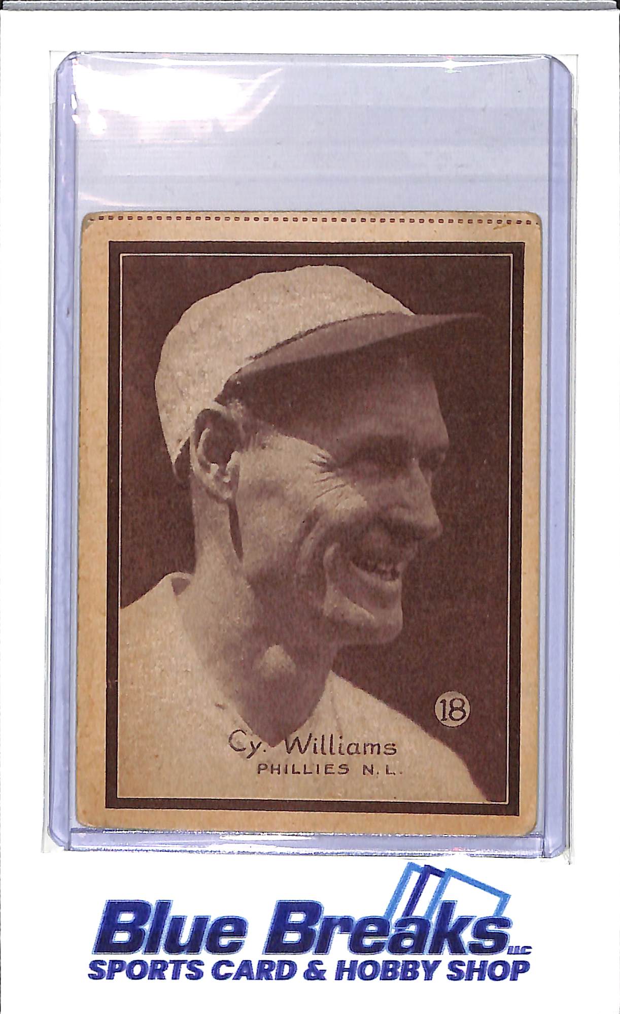 1931 W517 - Frederick "Cy" Williams - hand cut - #18 - baseball - Phillies