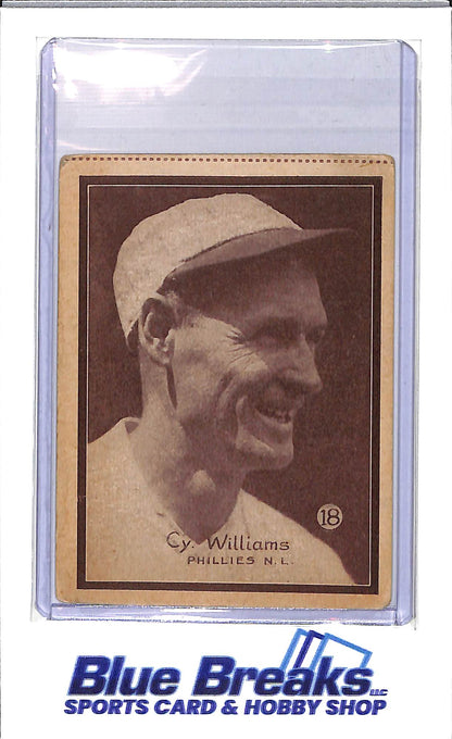 1931 W517 - Frederick "Cy" Williams - hand cut - #18 - baseball - Phillies
