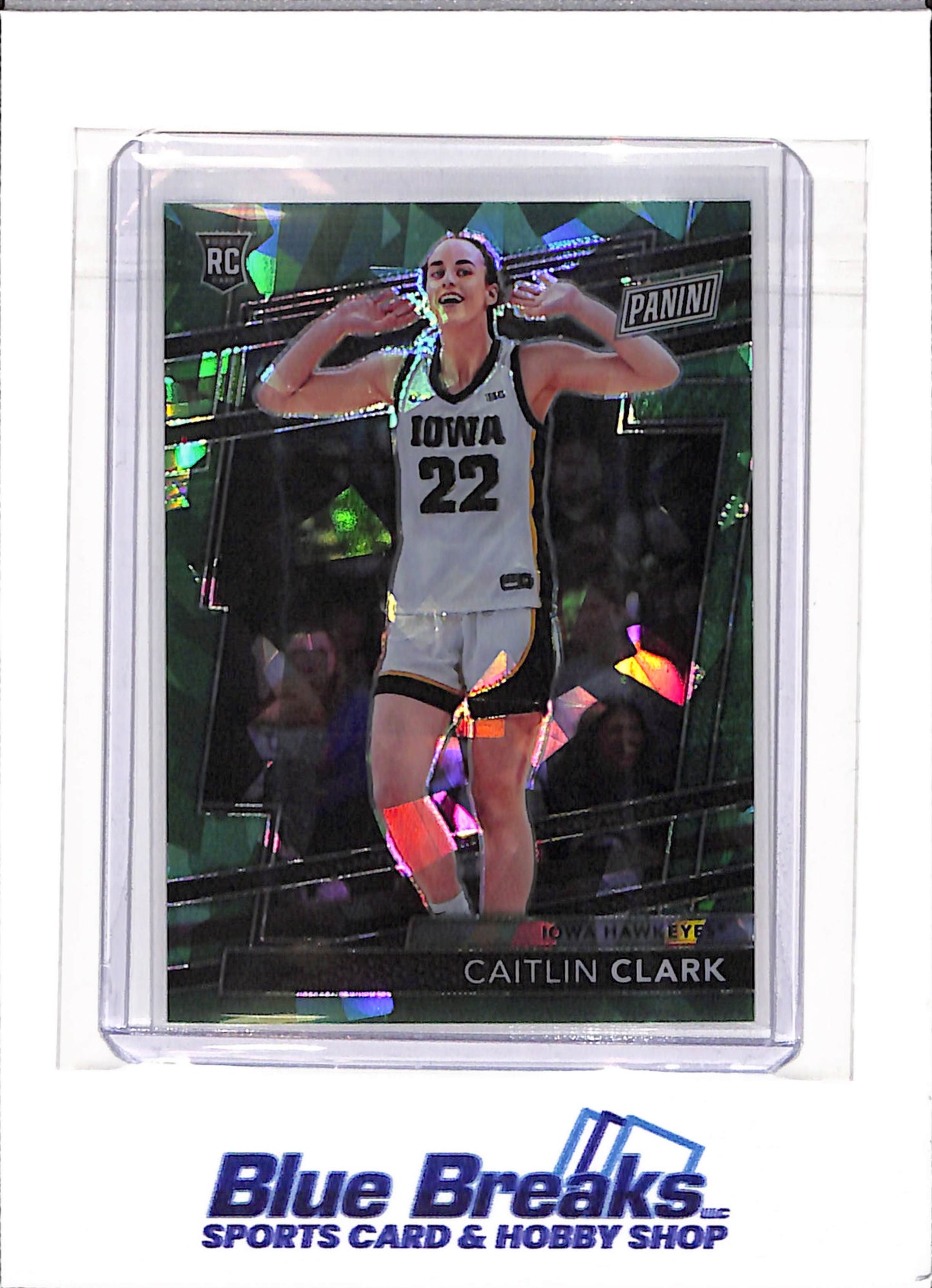 2024 Panini - The National - green cracked ice - Caitlin Clark - 51/99 - RC - #1 - basketball - Hawkeyes - Fever
