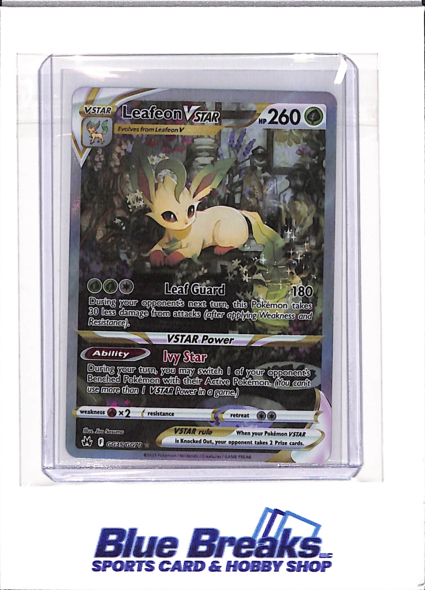 2023 Pokémon - Crown Zenith - Full Art - Leafeon vstar - #GG35/GG70