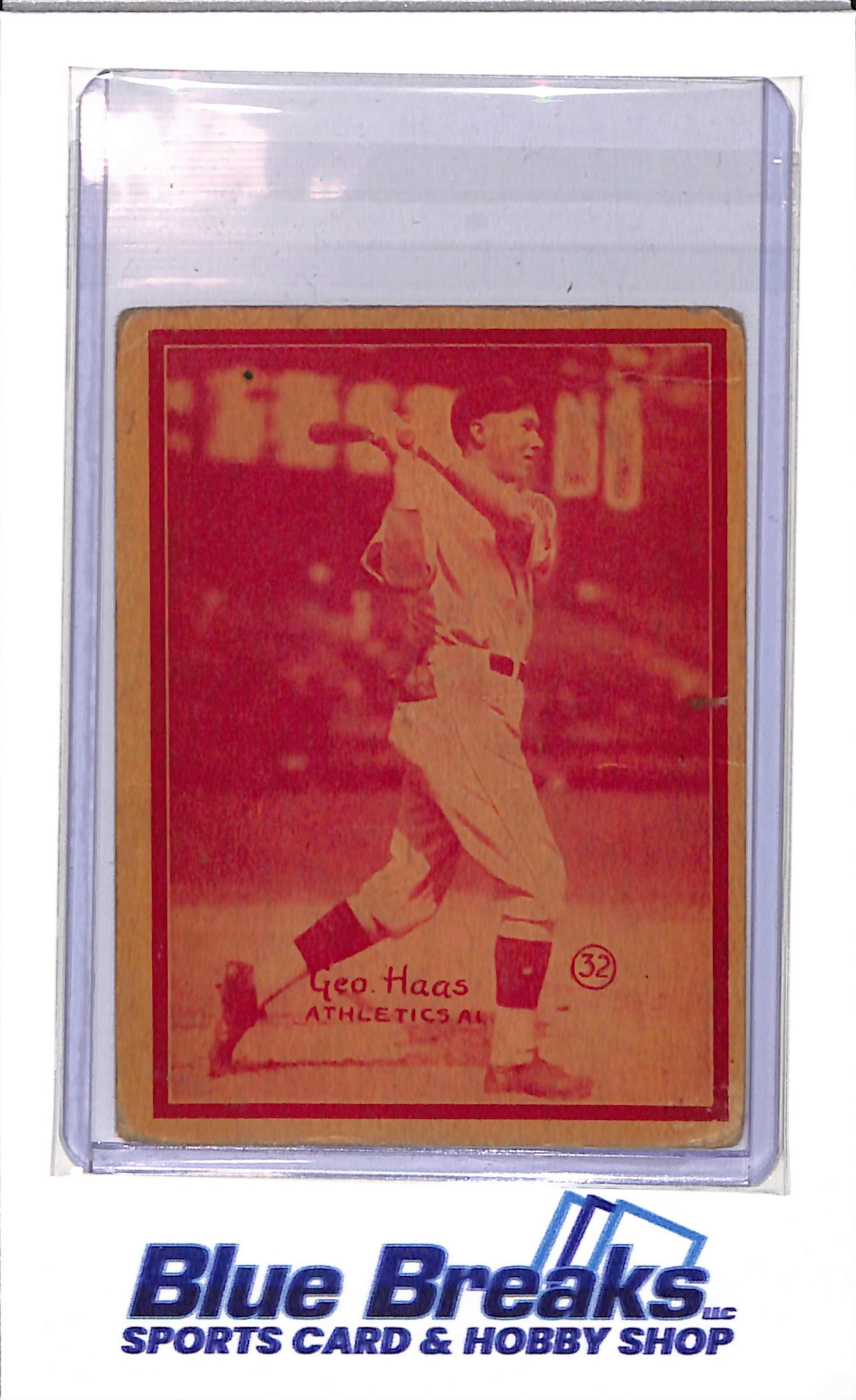 1931 W517 - George "Geo' Haas - hand cut - #32 - baseball - Athletics