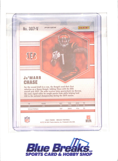2021 Panini - Mosaic - Rookie Variation - Silver - Ja'Marr Chase - RC - #307-V - football - Bengals