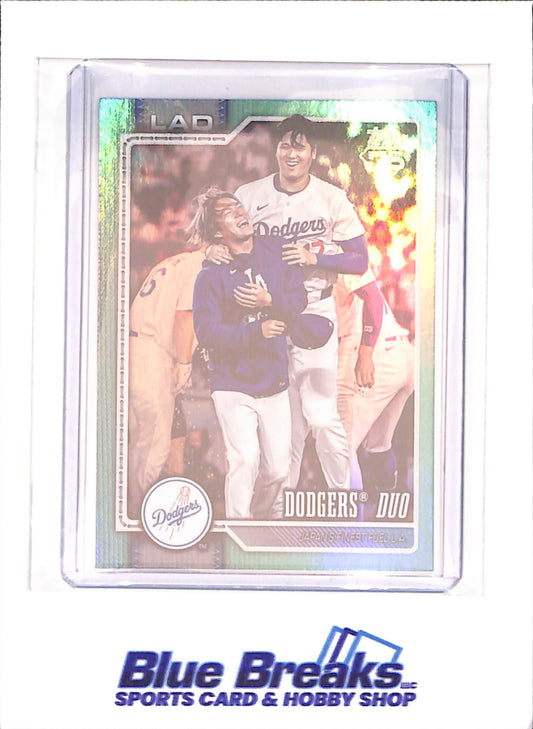 2026 Topps - Series 1 - aqua rainbow foil - Dodgers Duo - #265 - baseball - Dodgers