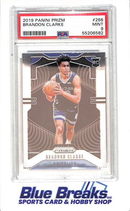 2019 - Panini - Prizm - Brandon Clarke - RC - #266 - PSA 9 - basketball - Grizzlies