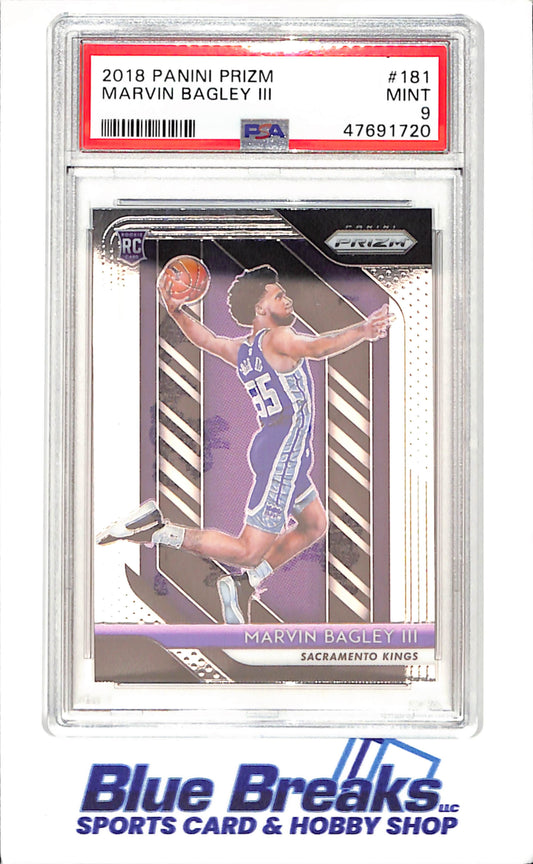 2018 Panini - Prizm - Marvin Bagley III - RC - #181 - PSA 9 - basketball - Kings