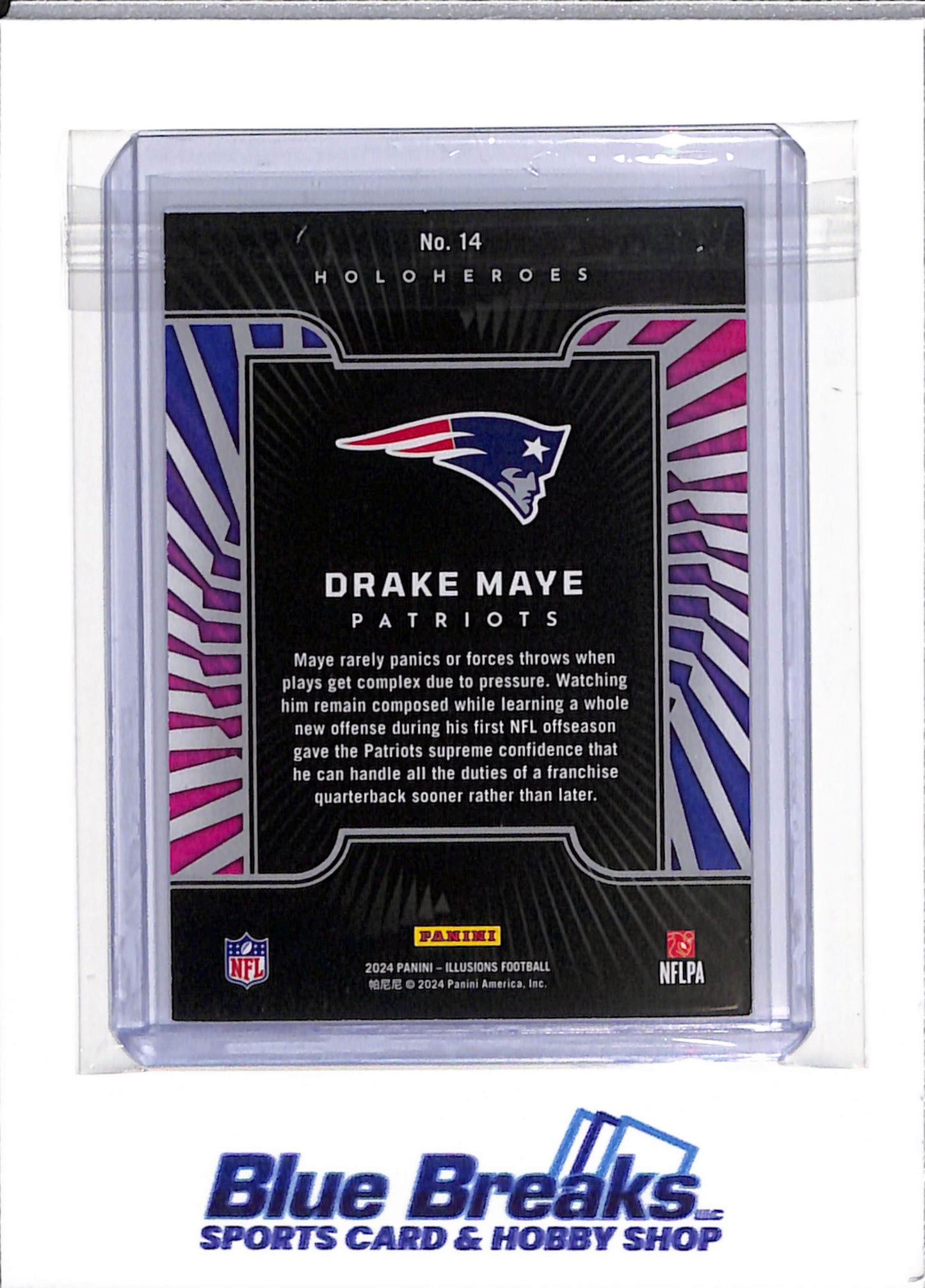 2024 Panini - Illusions - Holoheroes - Drake Maye - RC - #14 - football - Patriots