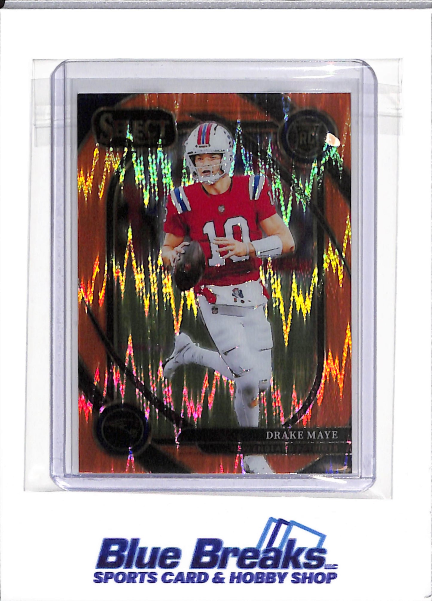 2024 Panini - Select - orange shock prizm - Drake Maye - 338/399 - RC - #218 - football - Patriots