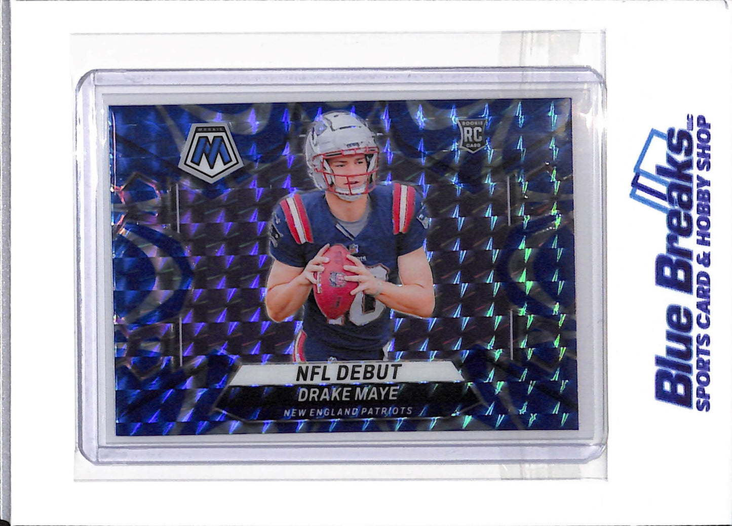 2024 Panini - Mosaic - reactive blue - Drake Maye - RC - #273 - football - Patriots