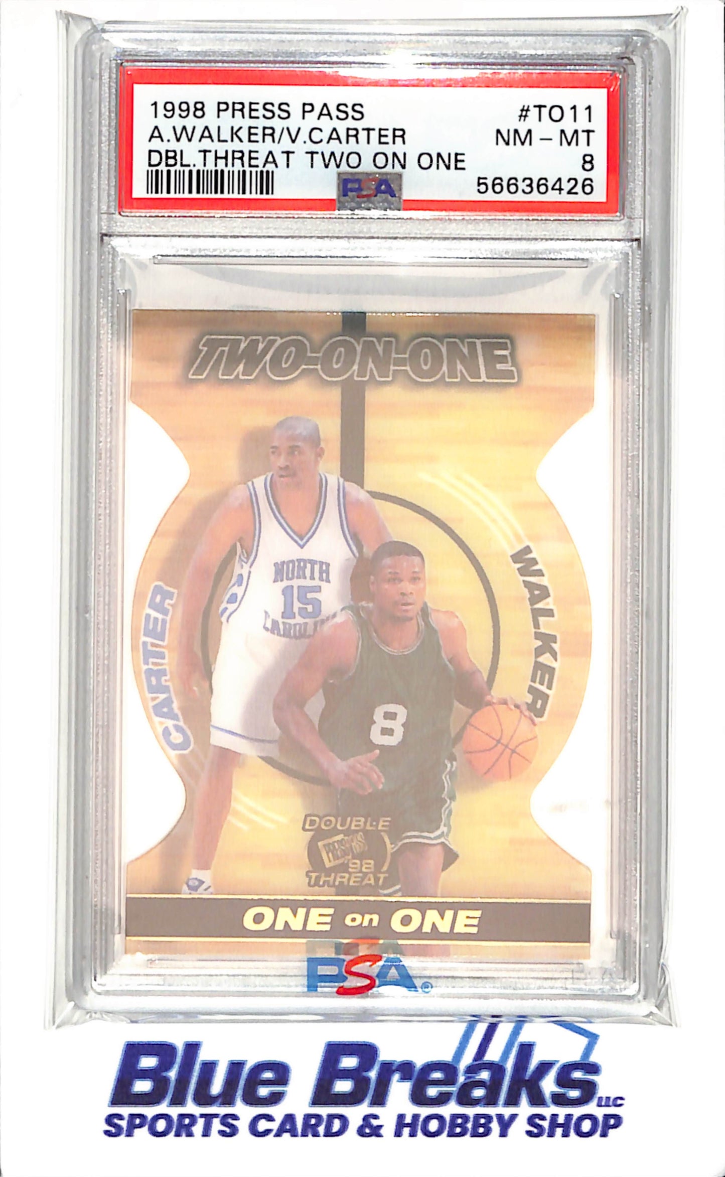 1998 Press Pass - Double Threat - Two on One - Antoine Walker - Vince Carter - #TO11 - basketball - Celtics - Raptors