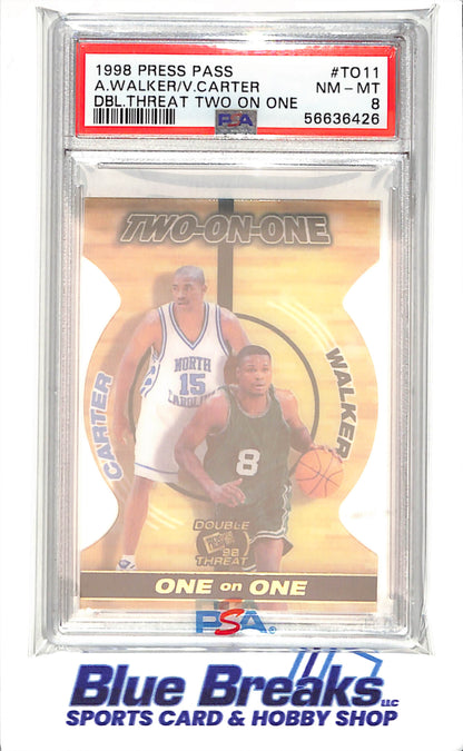 1998 Press Pass - Double Threat - Two on One - Antoine Walker - Vince Carter - #TO11 - basketball - Celtics - Raptors