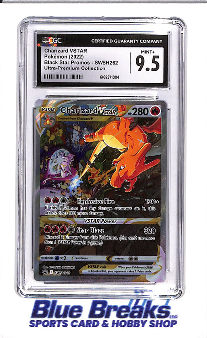 2022 Pokemon - Charizard V Star - BLACK STAR Promo - SWSH262 - CGC 9.5