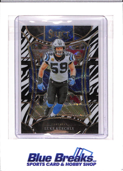 2023 Panini Select - Luke Kuechly - Zebra Prizm - Carolina Panthers - Football - #415