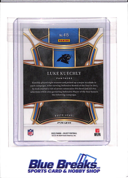 2023 Panini Select - Luke Kuechly - Zebra Prizm - Carolina Panthers - Football - #415