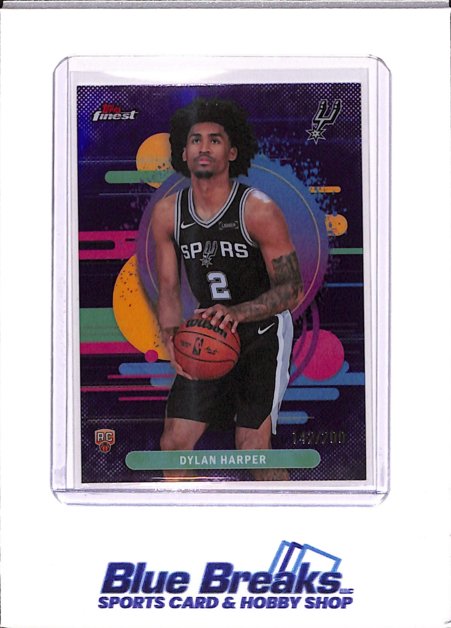 2026 Topps Finest - Dylan Harper - San Antonio Spurs - Basketball - 142/200 - Purple Refractor - Rookie - #142