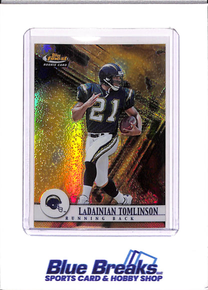 2001 Topps Finest - LaDainian Tomlinson - 0923/1000 - San Diego Chargers - Football - #132 - Gold - Rookie