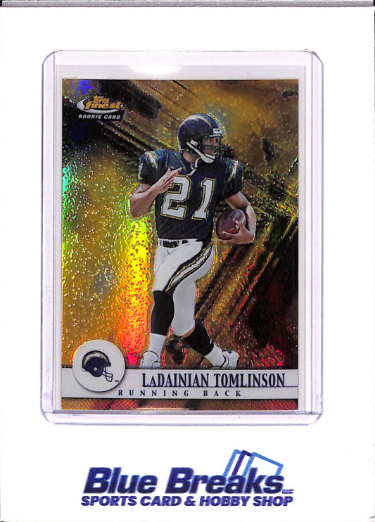 2001 Topps Finest - LaDainian Tomlinson - 0923/1000 - San Diego Chargers - Football - #132 - Gold - Rookie