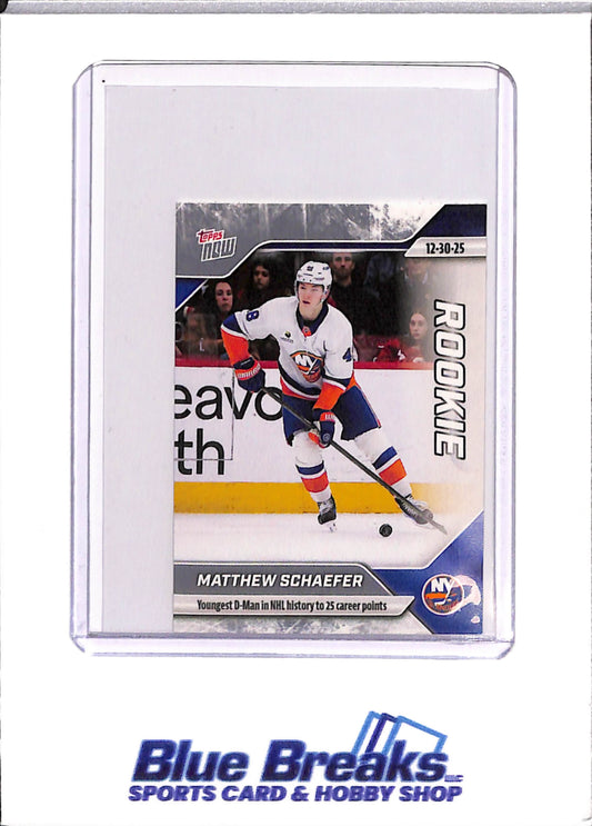 Topps Now - Matthew Schaefer - Rookie - #77 - Ice Hockey - New York Islanders