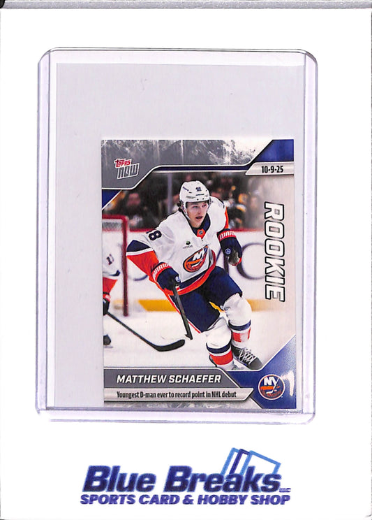 Topps Now - Matthew Schaefer - New York Islanders - Ice Hockey - # 5 - Rookie