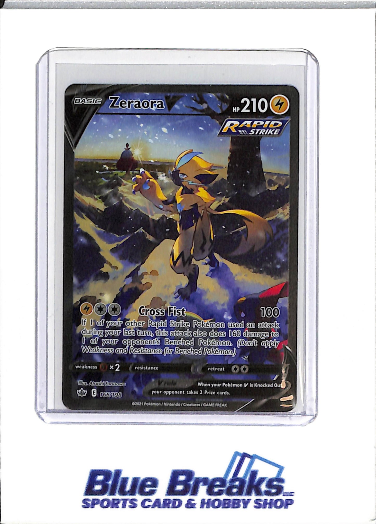 2021 Pokémon - Zeraora V - Chilling Reign - Alternate Full Art -  166/198