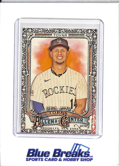 2025 Topps - Ezequiel Tovar - Allen & Ginter - Baseball - Colorado Rockies - #34 - 1/5