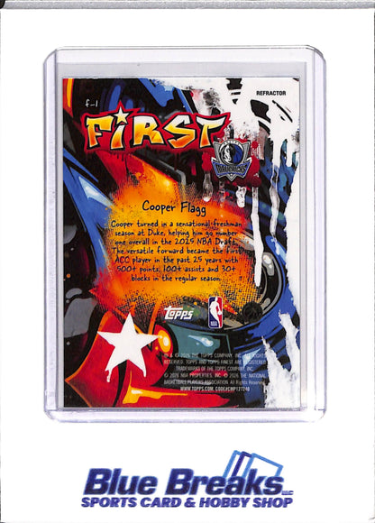 2026 Topps - Cooper Flagg - Finest - First - Dallas Mavericks - Basketball - Refractor - #F-1